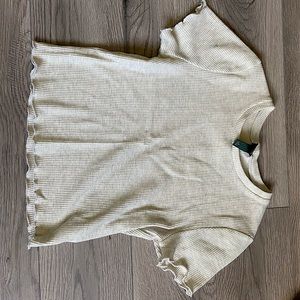 Teen Girl Creamed Cropped Tee